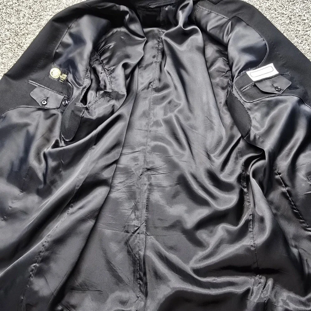 Gianni Versace Tessuti Mens Blazer Sports Coat Size 52L Black